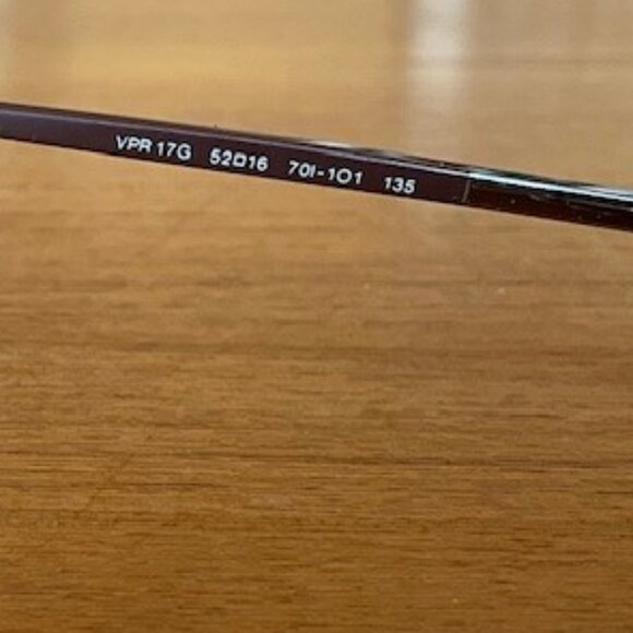 PRADA EYEGLASSES FRAMES  VPR 17G 52[]16 7O1-1O1 135 + PRADA CASE Barely Used - Picture 9 of 16